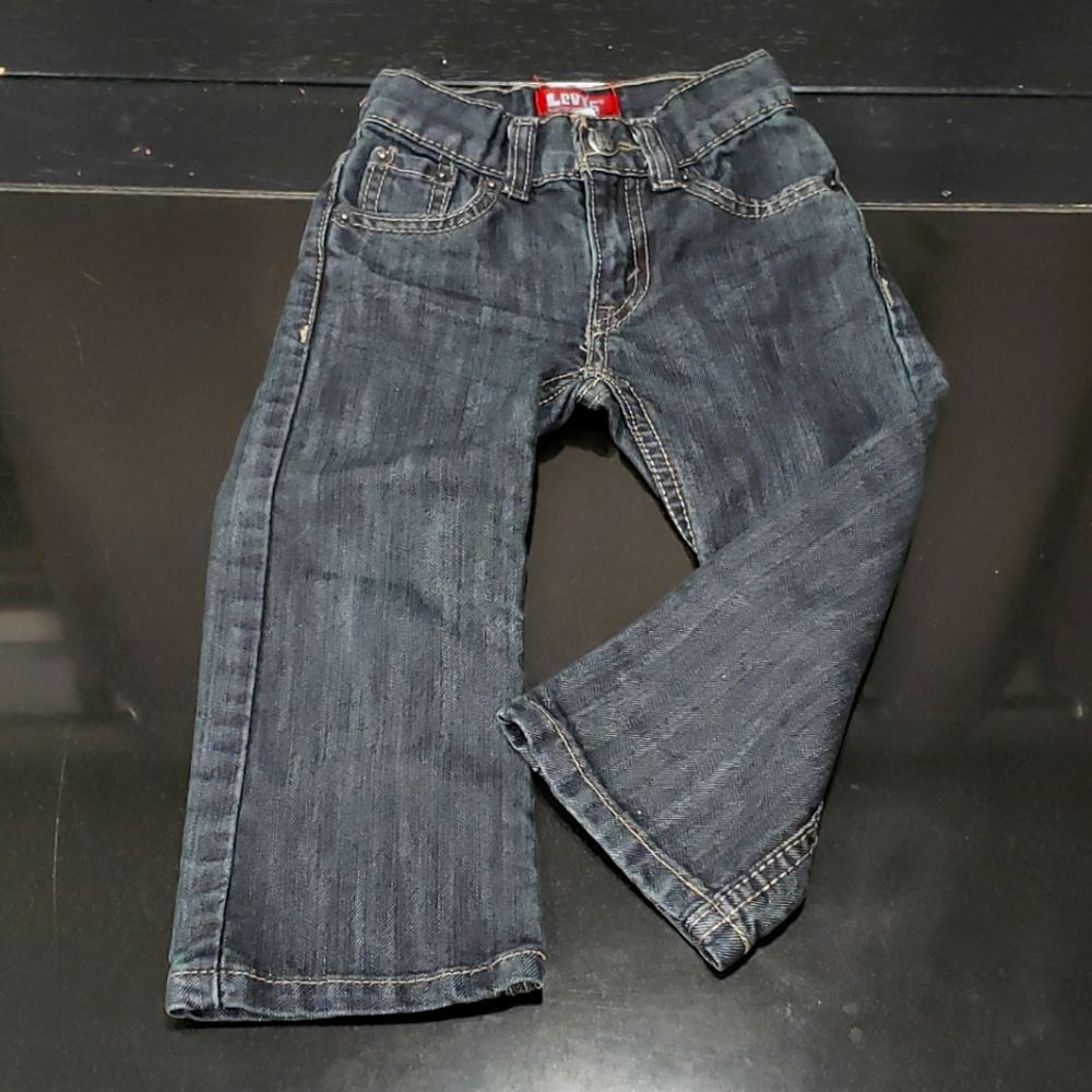 Levi's Black 514 Slim Straight 2T Toddler Denim Jeans w/ Adjustable Waist